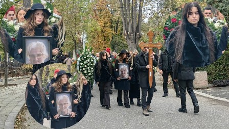 NAJTUŽNIJI PRIZOR SA NOVOG GROBLJA! Deca Željka Mitrovića utučena od bola, nose bakinu sliku i gledaju u jednu tačku (FOTO/VIDEO)