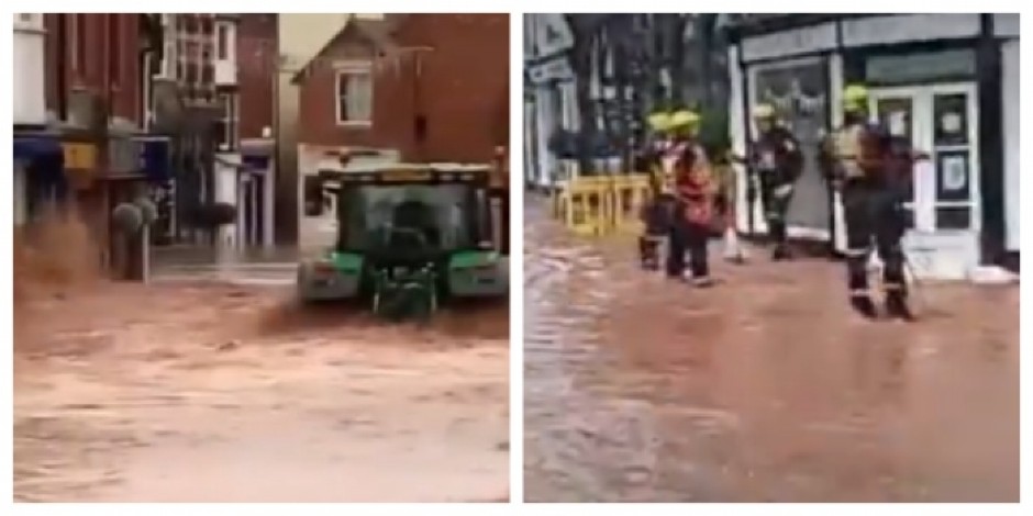 SNIMLJEN TRENUTAK KAD JE VODA POTOPILA CEO GRAD Voda lomila stakla, sve je pucalo, čuju se sirene i vriska (VIDEO)