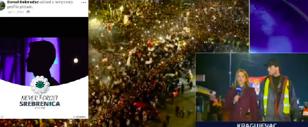 "STUDENTE" U KRAGUJEVCU PREDVODI ČOVEK KOJI REDOVNO PODSEĆA DA JE SREBRENICA GENOCID! (VIDEO)