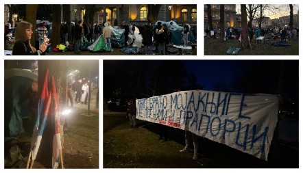 STUDENTI KOJI ŽELE DA UČE ISPRED PREDSEDNIŠTVA: Ovde su proveli čitavu noć (FOTO/VIDEO)