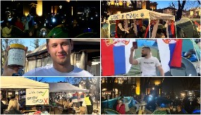 SVE VEĆI BROJ STUDENATA DOLAZI U PIONIRSKI PARK Dobijaju jezive pretnje od aktivista blokada, ali ne odustaju od svojih zahteva (FOTO/VIDEO)