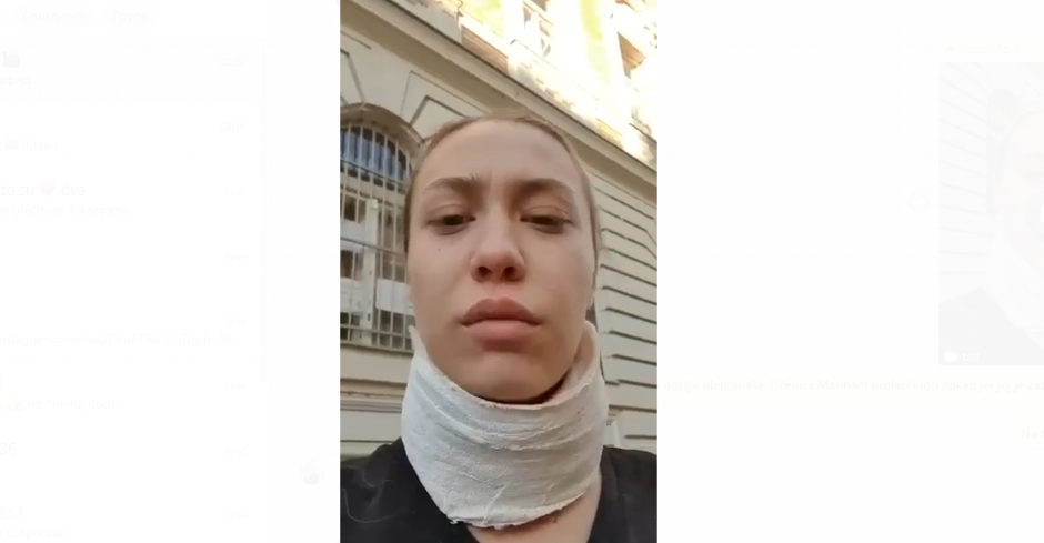 UČENICA VRIŠTI UPOMOĆ, KREĆE KRV DA CURI! JEZIVO NASILJE AKTIVISTA BLOKADA: Marina progovorila o paklu koji je preživela u Novom Sadu (VIDEO)