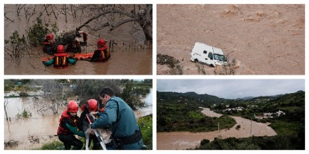 ULICE PRETVORENE U BUJICU, PREKRIO IH GRAD Haos u Španiji, opet su na udaru jakih oluja