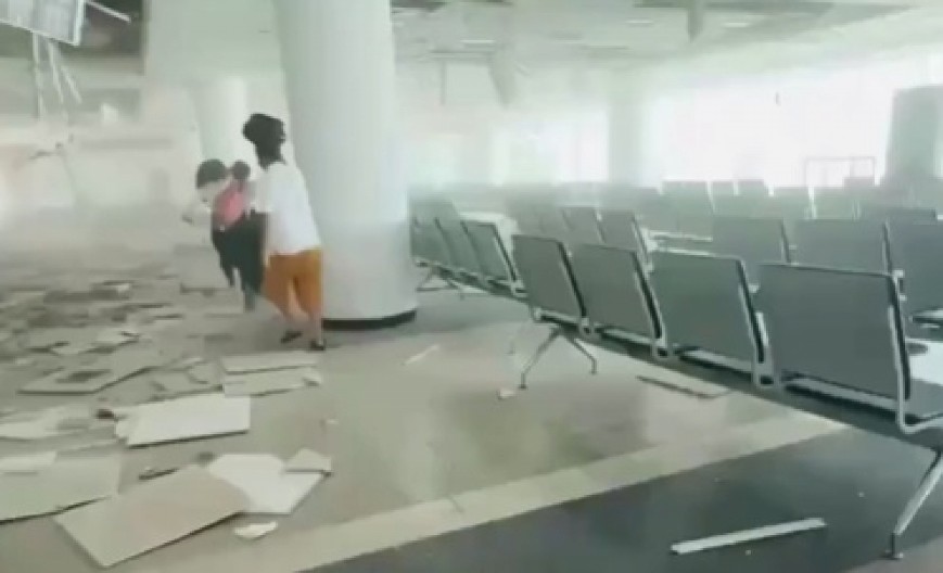 ZEMLJOTRES SRUŠIO KONTROLNI TORANJ NA AERODROMU Jeziva scena u Mjanmaru snimljena kamerom, pretpostavlja se da je poginulo svo osoblje