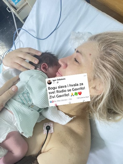 "BOGU SLAVA I HVALA ZA SVE" Oglasio se muž narodne poslanice nakon porođaja: "ŽIVI GAVRILO!"