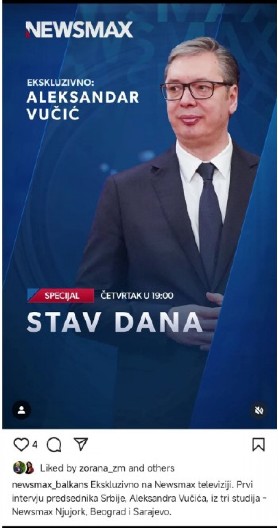 PREDSEDNIK VUČIĆ U ČETVRTAK SE OBRAĆA NACIJI: Tačni u 19 časova na Newsmax televiziji