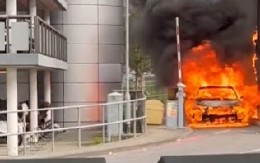 PLAMEN PA EKSPLOZIJA NA LONDONSKOM AERODROMU Objavljen jeziv snimak sa mesta nesreće (VIDEO)