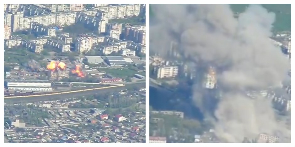 PADAJU BOMBE PO GRADU, ZGRADE NESTAJU U DIMU Stižu snimci stravičnog razaranja u Ukrajini (VIDEO)