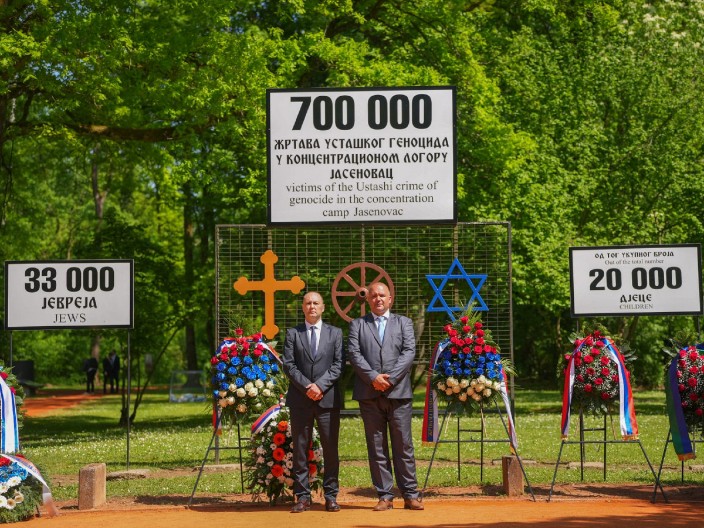 Delegacija NSD u Donjoj Gradini na obeležavanju Dana sećanja na žrtve genocida nad Srbima, Jevrejima i Romima u NDH
