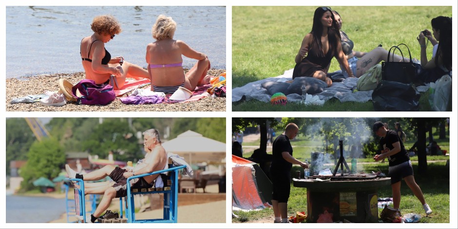 KAKVA UŽIVANCIJA NA ADI, KAO DA JE LETO! Evo kako se proslavlja Prvi maj na beogradskom moru, neki su se i okupali! (FOTO)