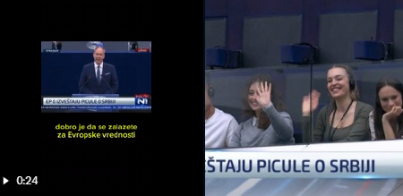 BLOKADERI FOTELJAŠI SE CERE I MAŠU DOK HRVATI PORUČUJU DA SU SRBI ZLOČINCI I GENOCIDNI Tužna slika u Evropskom parlamentu (VIDEO)