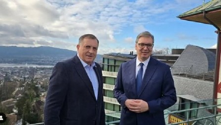 "NE MOŽEMO DA PROMENIMO SVET, ALI MOŽEMO DA BUDEMO ISKRENI PREMA NAŠEM NARODU" Vučić se sastao sa Dodikom u Cirihu (FOTO)