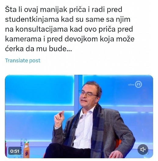 OVAJ BOLESNIK PREDAJE STUDENTIMA! JOVO BAKIĆ PRIČA O ŽENSKOM POLNOM ORGANU PRED DEVOJKOM KOJA MOŽE ĆERKA DA MU BUDE! (VIDEO)