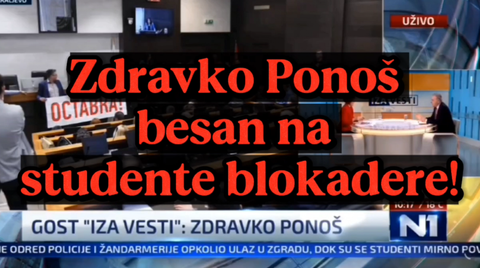 ZDRAVKO PONOŠ BESAN NA STUDENTE BLOKADERE Poručio da pojma nemaju o izborima koje traže, pa otkrio da su imali tajne sastanke (VIDEO)
