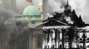 "PODMETNUTI POŽAR, ZAVESTI DIKTATURU" DA LI BLOKADERI SPREMAJU OVAKAV SCENARIO? Uporedili Skupštinu Srbije s Rajhstagom, a istorija ove zgrade je jeziva (VIDEO)