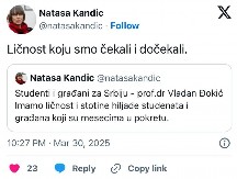 KANDIĆKA SE ODMAH OGLASILA Sramota! Zakleti neprijatelj srpskog naroda podržala rektora Đokića!