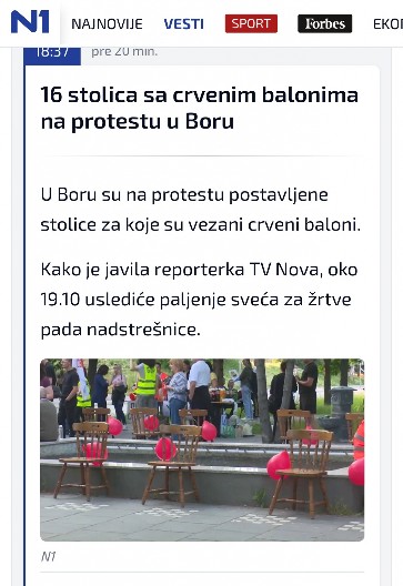 JOŠ JEDNO U NIZU NEPOŠTOVANJA ŽRTAVA U Boru - muzičke stolice sa crvenim balonima za stradale u padu nadstrešnice!