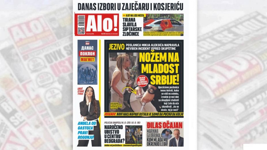 NOŽEM NA MLADOST SRBIJE! JEZIVO Poslanica Mikija Aleksića napravila neviđen skandal ispred Skupštine