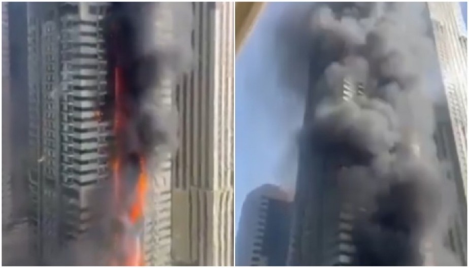 SOLITER OD 67 SPRATOVA U PLAMENU Prvi snimci katastrofalnog požara u Dubaiju (VIDEO)