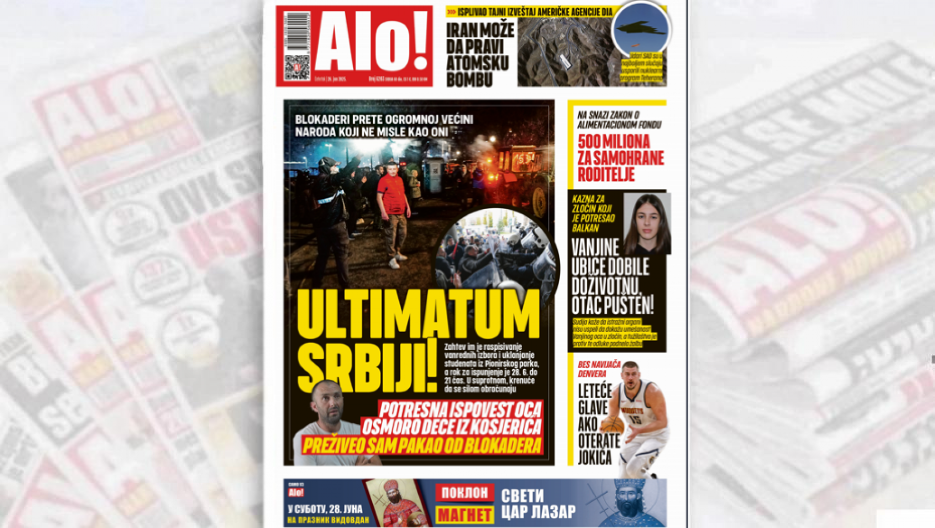 ULTIMATUM SRBIJI! Blokaderi prete ogromnoj većini naroda koji ne misle kao oni