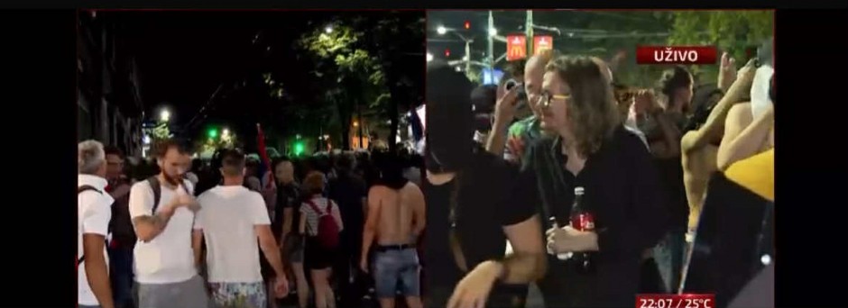 BLOKADERI MRTVI PIJANI JEDVA STOJE NA NOGAMA!! Sramotne scene na ulicama glavnog grada (VIDEO)