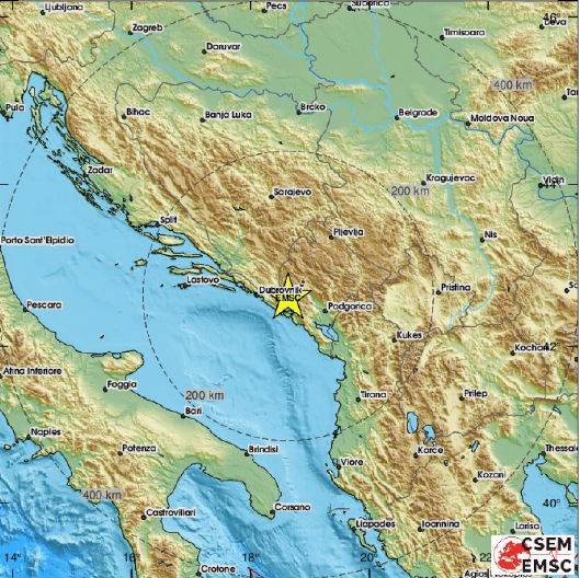 "OSETILO SE KAO DA JE EKSPLOZIJA" Zemljotres u Crnoj Gori, treslo se tlo kod Herceg Novog