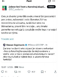 BLOKADERSKI HAOS EKSPLODIRAO, SADA I OPTUŽUJU JEDNI DRUGE!  Dojčinović brutalno udario na opoziciju, ZLF mu bez dlake na jeziku odgovorio!
