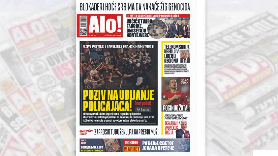 JEZIVE PRETNJE S FAKULTETA DRAMSKIH UMETNOSTI: Poziv na ubijanje policajaca!