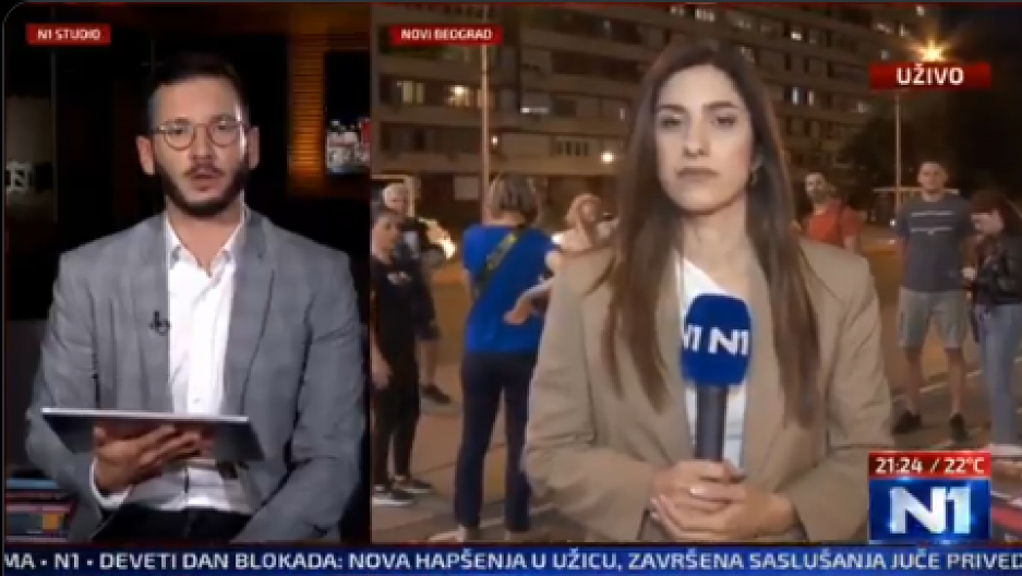 DA LI VIŠE VERUJETE SVOJIM OČIMA ILI N1 PROPAGANDISTIMA? Tvrde da je na blokadi MNOGO LJUDI a u kadru - NJIH 10! (VIDEO)