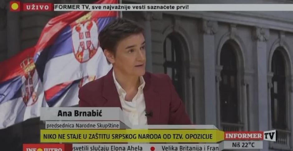 "GDE SU SADA MARINIKA, ĐILAS, MILIVOJEVIĆ, VESELINOVIĆ..." Brnabić razvalila opoziciju: Još nije kasno, ali videćete da nikada neće stati uz srpski narod! (VIDEO)