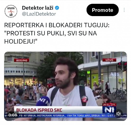REPORTERKA  I BLOKADERI TUGUJU: "Protesti su pukli, svi su na holideju" (VIDEO)