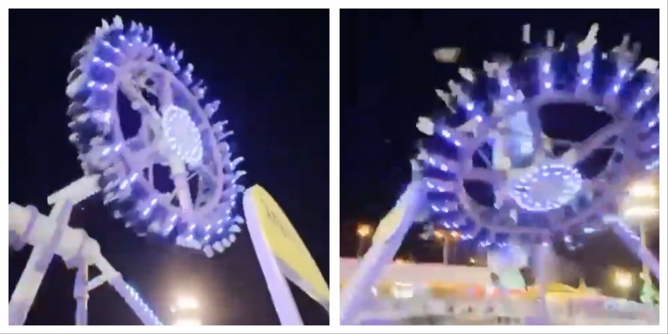 STRAVIČAN SNIMAK! SPRAVA U ZABAVNOM PARKU SE POLOMILA I SRUŠILA Odjekuju vrisci, povređeno desetine osoba (VIDEO)