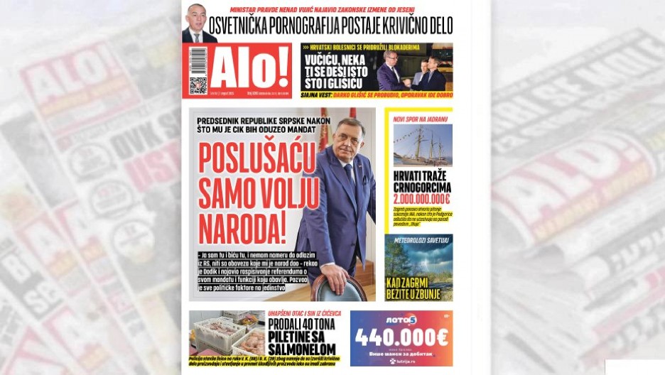 POSLUŠAĆU SAMO VOLJU NARODA! Predsednik Republike Srpske nakon što mu je CIK BiH oduzeo mandat
