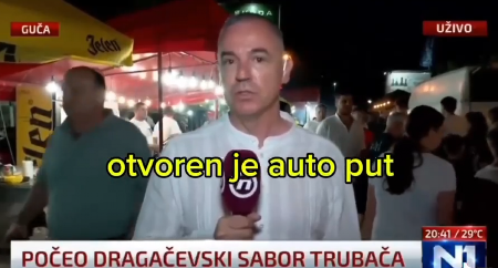SVAKA ČAST VUČIĆU! Antisrpski N1 priznao: "Do Guče sada za sat i po zahvaljujući autoputu" (VIDEO)