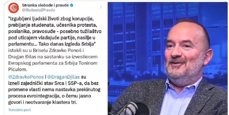 ĐILAS I PONOŠ IŠLI DA SE ULIZUJU TONINU PICULI DA IH ON DOVEDE NA VLAST A PICULA MRZI SVE ŠTO JE SRPSKO!