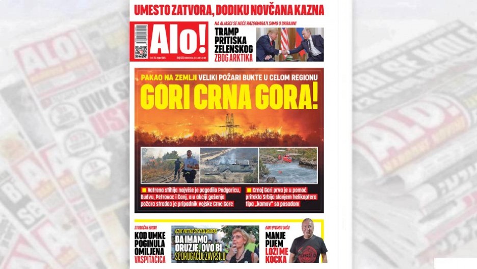 PAKAO NA ZEMLJI Požari bukte u celom regionu - Gori Crna Gora!