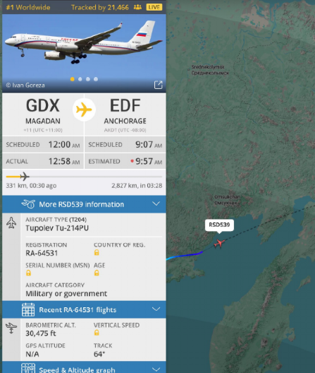 CEO SVET PRATI PUTINOV AVION, OBJAVLJENE MAPE Istorijski susret sa Trampom mogao bi potrajati i šest sati (FOTO)