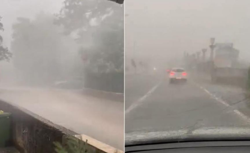 OPŠTI POTOP U HRVATSKOJ, OVO IDE KA NAMA! Žestoko pljušti, zbog jakog grada se i polja zabelela (VIDEO)