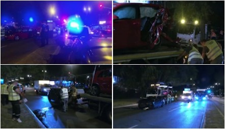 PRVE SLIKE SA MESTA UDESA KOD SAJMA Teže povređeno 5 mladih, vozila havarisana, vatrogasci ih sekli da dođu do ljudi (FOTO)