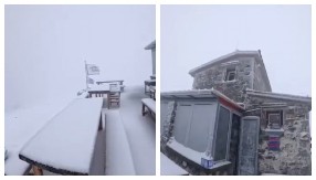 GRČKA ZAVEJANA, TURISTI U NEVERICI Mesto koje vole srpski turisti skroz zavejano (VIDEO)