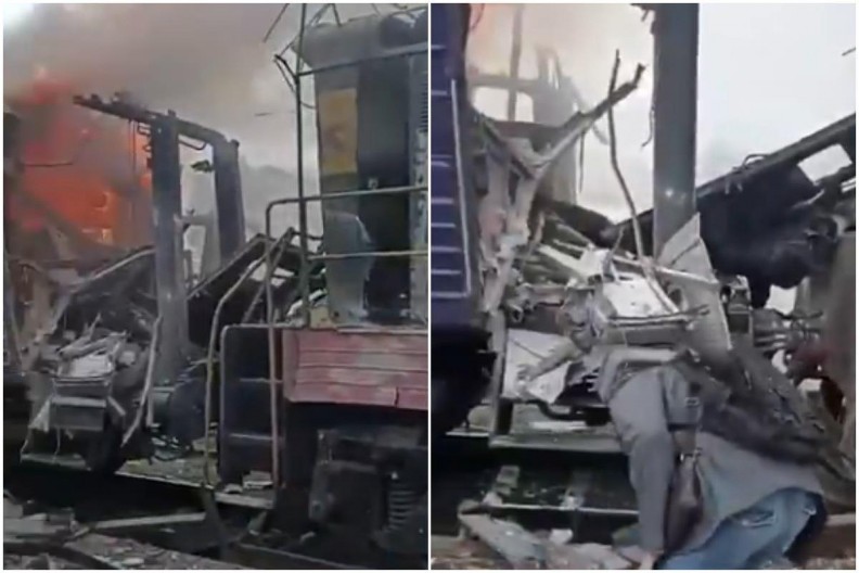 JEZIVI SNIMCI IZ ŠOSTKE: Voz u plamenu, putnici zapomažu, vatrogasci i Hitna pomoć jure između ruševina! (VIDEO/FOTO)