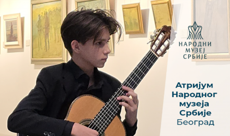 SOLISTIČKI KONCERT KLASIČNE GITARE U NARODNOM MUZEJU Nastupa nagrađivani mladi gitarista Kosta Davčevski