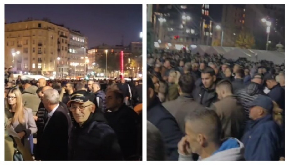 VELIČANSTVEN DOČEK SRBA SA KIM: Ne vidi se kraj kolone ispred Narodne skupštine (VIDEO)