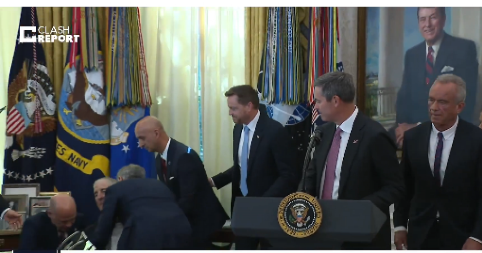 PANIKA U BELOJ KUĆI: Čovek se onesvestio tokom susreta sa predsednikom Trampom (VIDEO)