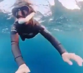 STRAVA I UŽAS NA DNU MORA Žena mirno ronila, a onda joj se približila džinovska neman i otvorila usta - horor scena zabeležena kamerom! (VIDEO)