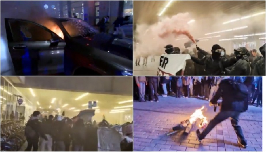 ANTI-NATO PROTESTI PRERASLI U NASILJE Demonstranti spaljivali kola, kamenovali policiju i razbijali izloge u Montrealu (VIDEO)