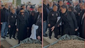 CECA VAN SEBE, BLEDA I UTUČENA Pevačica odala poslednji pozdrav Draganu Markoviću Palmi: "Mnogo mi je teško..." (VIDEO)