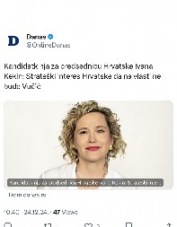 OPOZICIONI DANAS PRENEO REČI IVANE KEKIN: Strateški interes Hrvatske je da na vlasti u Srbiji ne bude Vučić (FOTO)