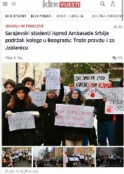 GDE STE BILI KAD JE KAMENJE LOMILO KOSTI LJUDIMA U JABLANICI? Sve je jasno kao dan, "studenti" iz Sarajeva na protestu u Beogradu!