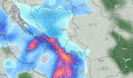 ORKANSKA BURA OD 150 KM/H NOSI PAHULJE DO JADRANA Snežna oluja hara regionom, pašće 70 cm snega